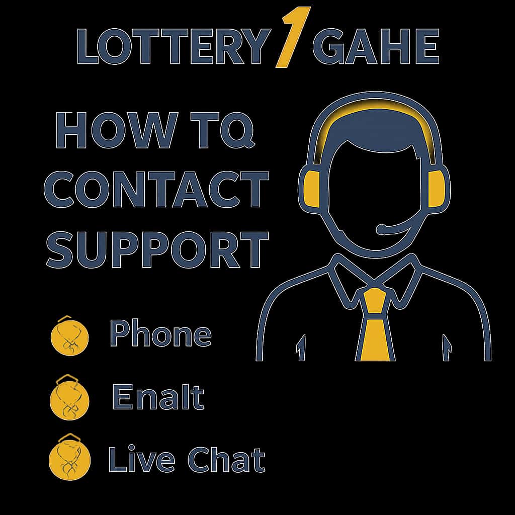 Diagram illustrating support options for Lottery 7 Game.