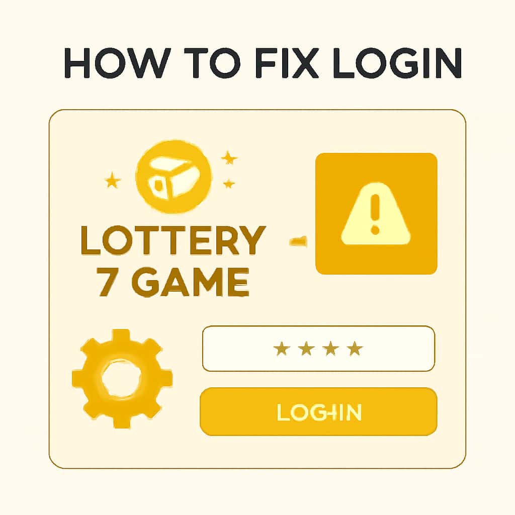 An educational diagram illustrating common issues in Lottery 7 Game login.