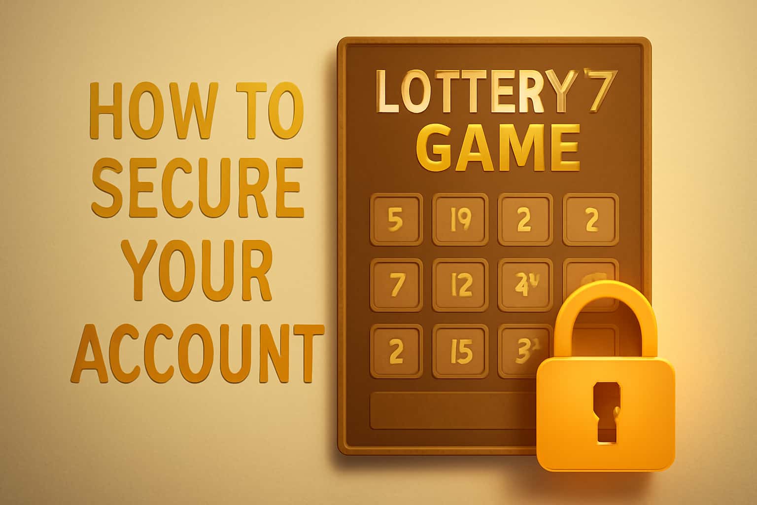 Informative image illustrating account security for Lottery 7 Game.