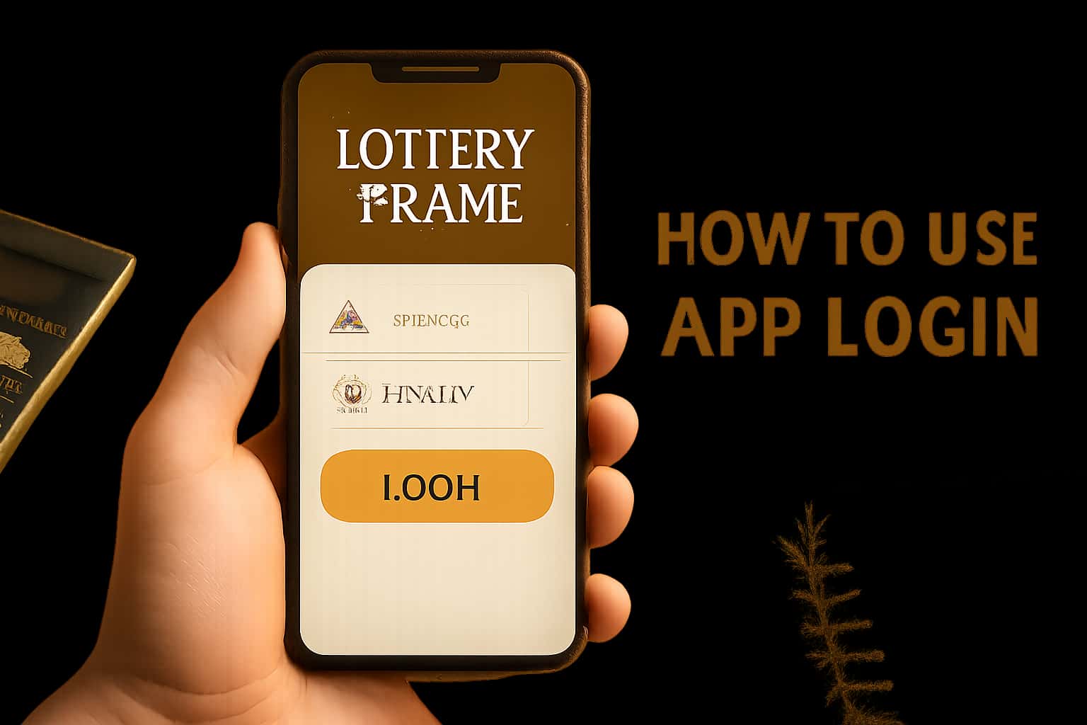An informative visual guide on accessing the Lottery 7 Game app login interface.