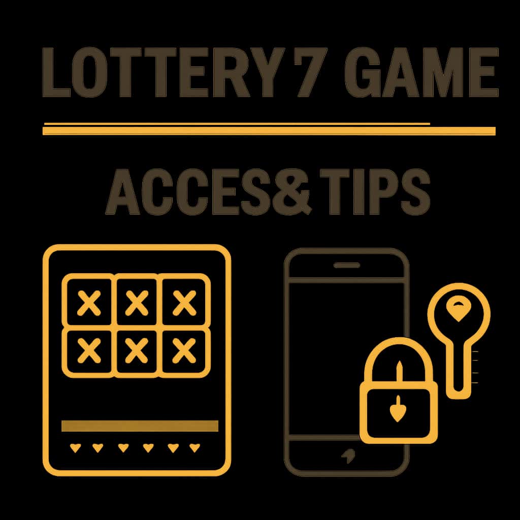 Educational illustration of access tips for Lottery 7 Game.