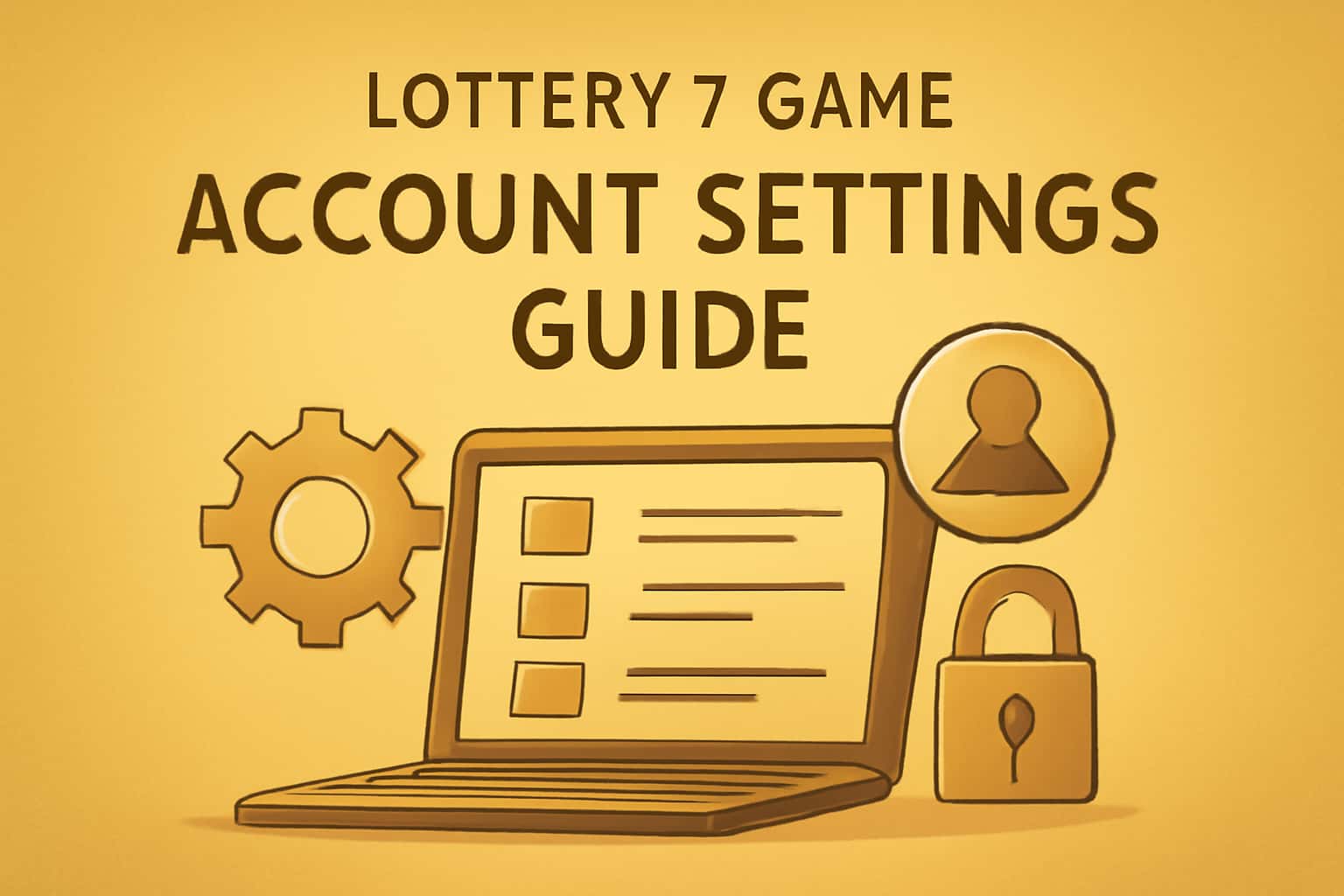 An informative visual representation of the Lottery 7 Game Account Settings Guide.