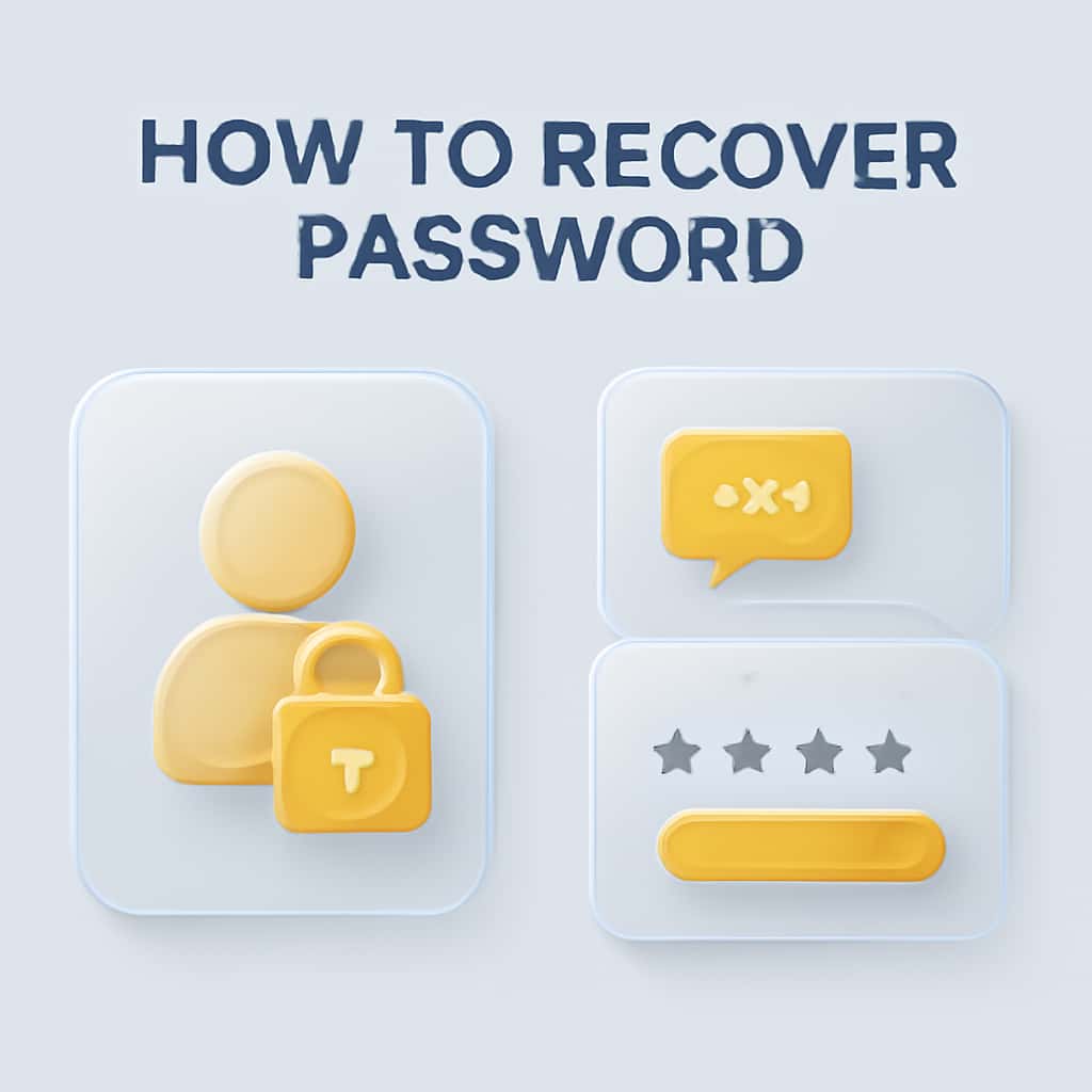Illustration of the password recovery steps for Lottery 7 Game.