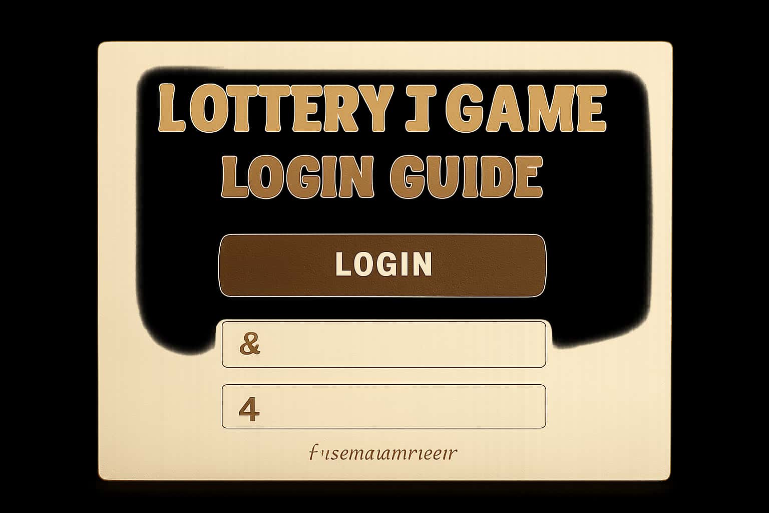 An informative scene depicting the Lottery 7 Game Login Guide.
