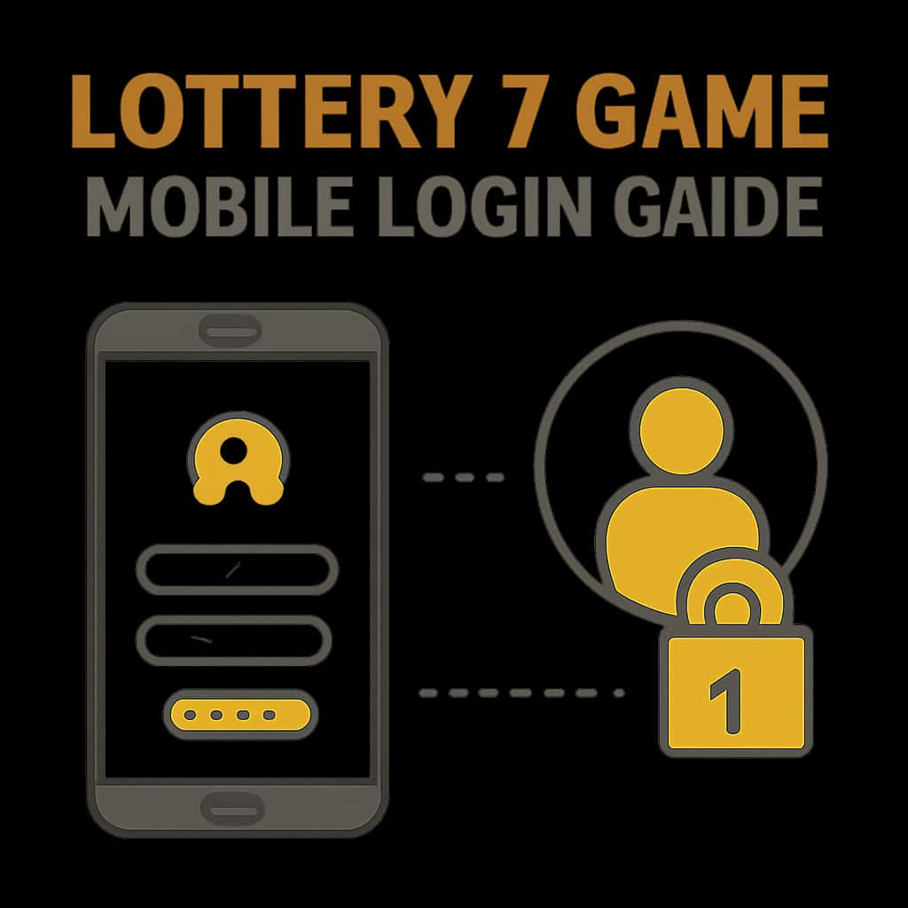 Illustration of the login process for Lottery 7 Game.
