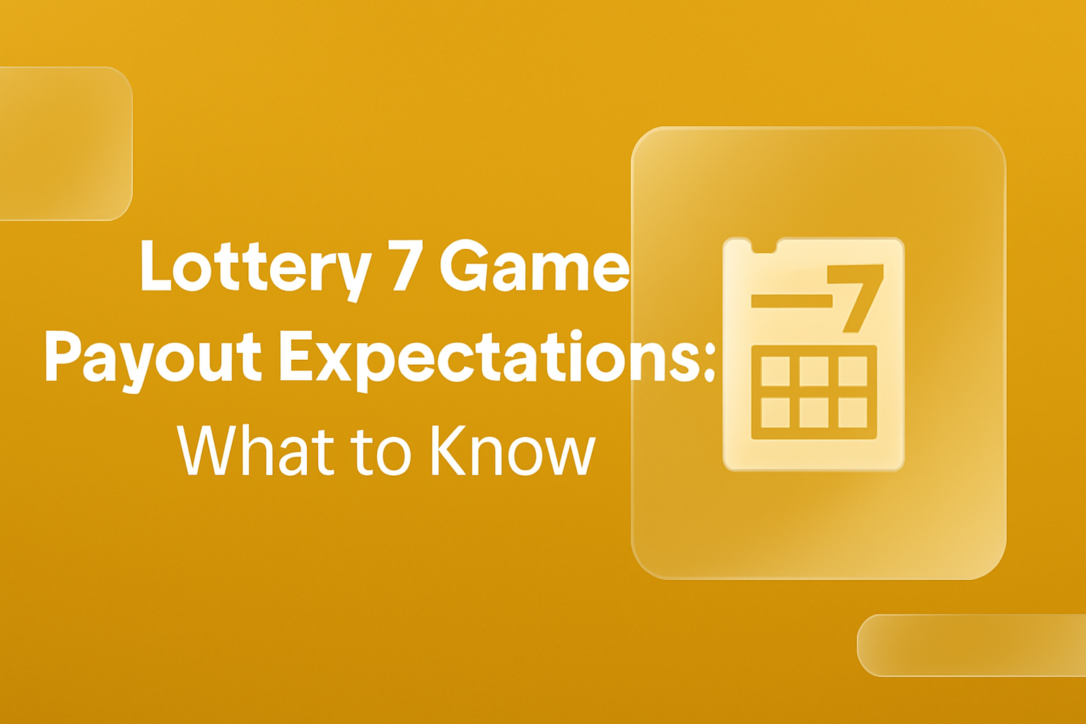 An informative scene displaying the process of updating account information for Lottery 7 Game.