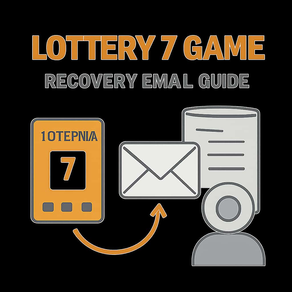 Illustration showcasing the steps for Lottery 7 Game account recovery.