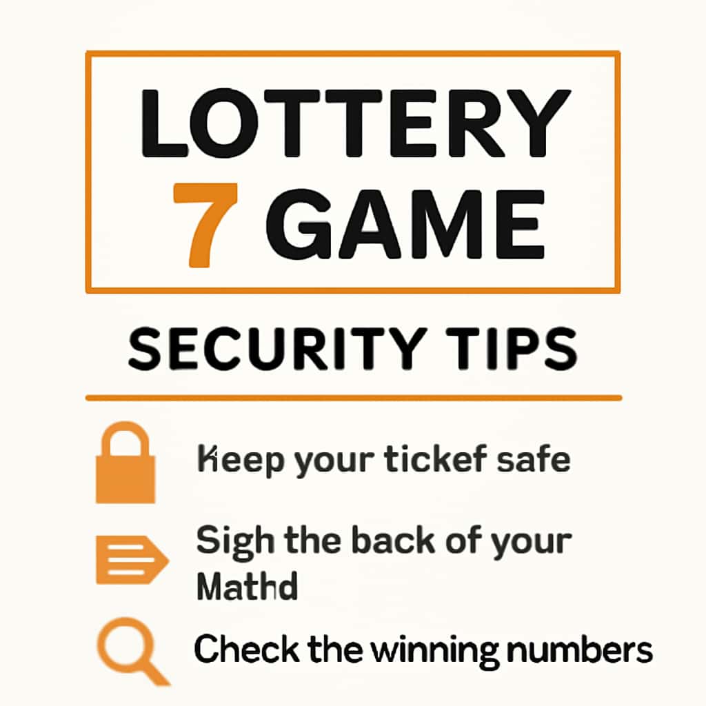 An educational diagram outlining key security practices for Lottery 7 Game.