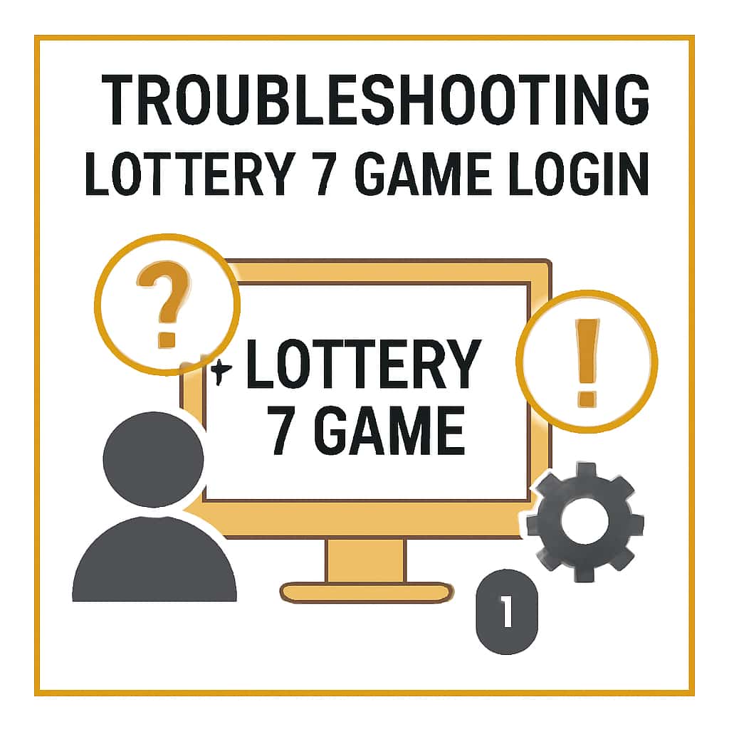 Diagram illustrating steps to troubleshoot Lottery 7 Game login issues.